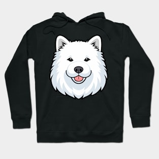 Samoyed Smiling Sammy Dog Face Hoodie